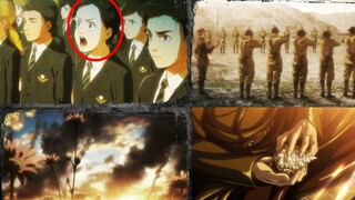 Attack on Titan season 3 episode terakhir yang mengakhiri ilustrasi ED [Obrolan panjang antara dia d