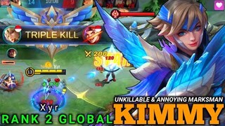 World Rank No.2 Kimmy Full Gameplay by Xry • MLBB