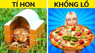 ĐỒ ĂN MINI VS ĐỒ ĂN KHỔNG LỒ || CÔNG THỨC MÓN NGON KHÓ CƯỠNG