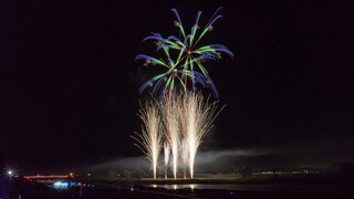 [4K]2018年 大石田まつり最上川花火大会 創造花火「ROCKET DIVE-hide」Oishida matsuri fireworks festival