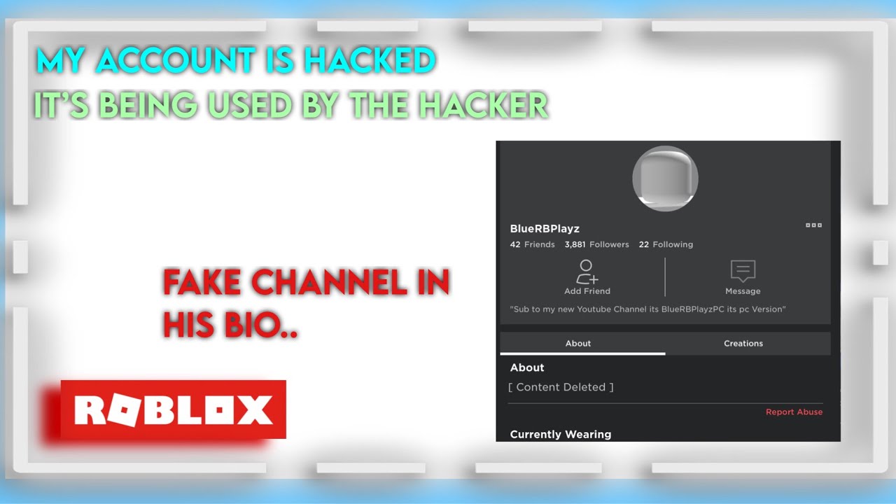 My Roblox Account got Hacked..