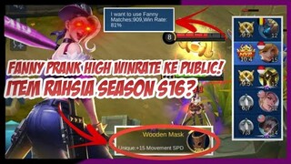 Fanny Prank Winrate Ketika Draft Pick! Rahsia Item Fanny Cepat boost MMR | Mobile Legends Bang Bang