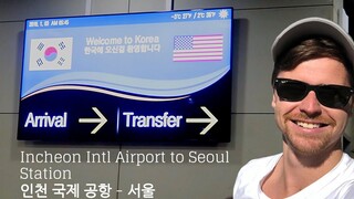 Incheon Airport to Seoul Station | Korea Vlog