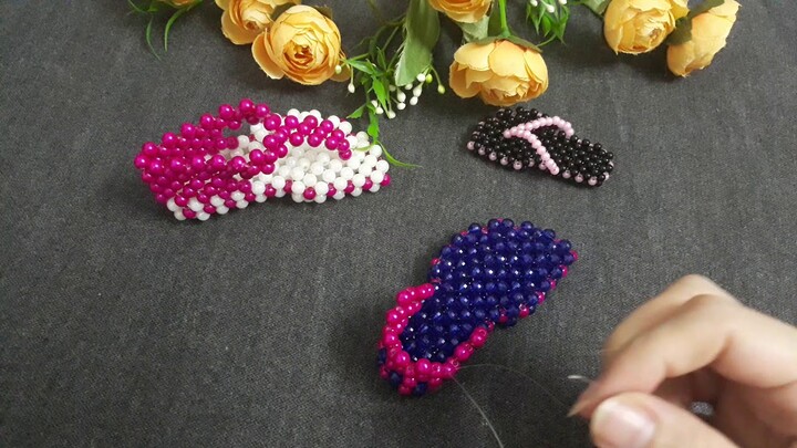 Beaded sandals 2/2# DIY# Perlen Sandalen# Sandales perlées# Sandals grìogagach# Kết cườm chiếc dép l