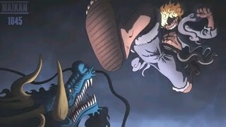 one piece:  Kaidu vs Lufi The end of the fight