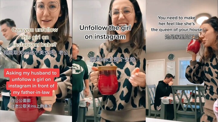 Hài hước: Cô gái bảo chồng bỏ theo dõi Instagram, phản ứng của bố mới là đỉnh!