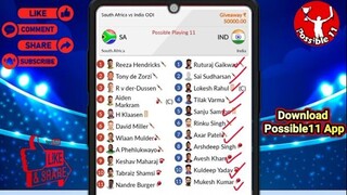 IND vs SA Dream11 Prediction || India vs South Africa today's match Preview