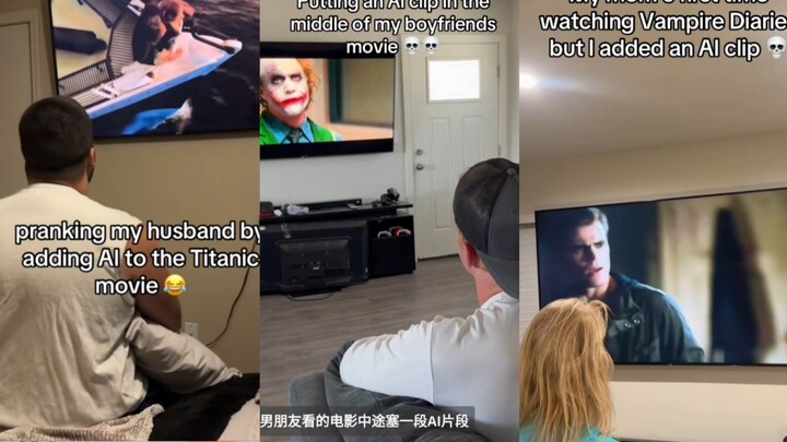TikTok funny prank: “Add an absurd AI-generated clip during a movie screening and watch people’s rea
