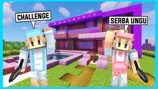 Challenge Rumah Serba Ungu Aestethic Di Minecraft ft @Shasyaalala