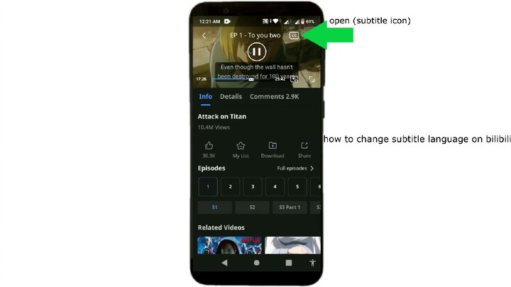 how to change subtitle language in bilibili videos you watch.