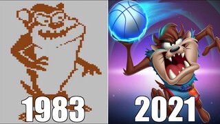 Evolution of Taz (Tasmanian Devil) in Games [1983-2021]