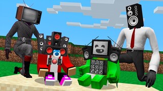 BABY JJ SPEAKER MAN and MIKEY TV MAN TITAN FAMILY in Minecraft - Maizen