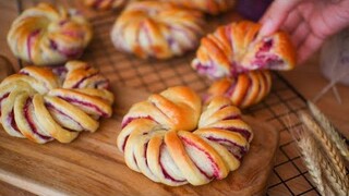 ROTI UBI UNGU | RESEP DAN CARA MEMBUAT ROTI UBI UNGU | PURPLE SWEET POTATO BREAD