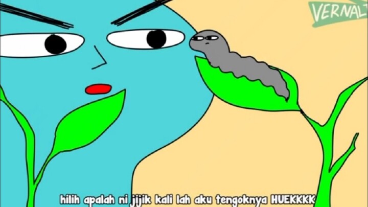 Animasi bergerak || ulat goblok || vernalta