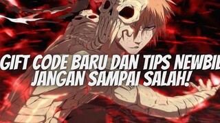 GIFT CODE BARU DAN TIPS PENTING NEWBIE/PEMULA JANGAN SAMPAI SALAH ! - BLEACH BLOODWAR