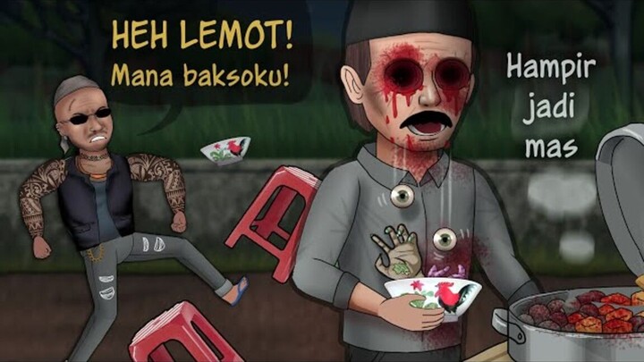 Ketika Bakso Setan dipalak Preman #HORORKOMEDI  Kartun Lucu, Kartun Hantu, Anima