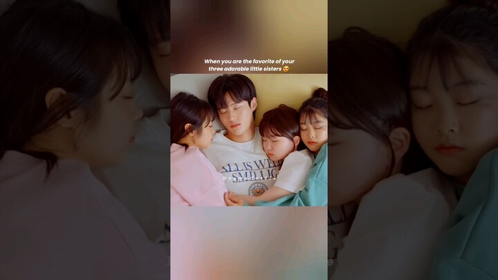 Big brother of three adorable sisters 🥰❤ #kdrama #mysisters #shorts #siblings