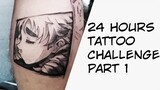 24 Hours Tattoo Challenge | Hunter X Hunter Part 1