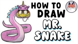 How to Draw Mr. Snake from The Bad Guys Movie