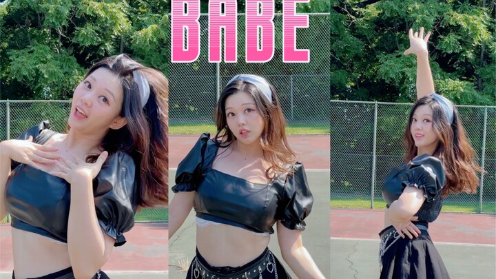 【Xiao Tangyuan】Menari ulang lagu HyunA “BABE” di lapangan tenis! Mengenakan jaket kulit dan rok hita