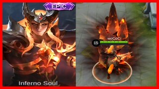 NEW SKIN LEOMORD INFERNO SOUL SKILL EFFECTS 🟢 MLBB