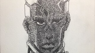 After hours of hard work, I used prime numbers to draw a Father Pucci!