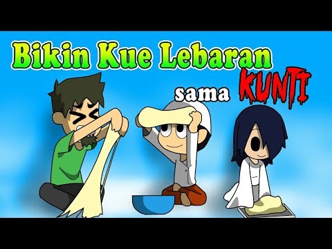 MEMBUAT KUE LEBARAN BERSAMA KUNTI - KARTUN HANTU LUCU | MAMAT THE GAPLEK STORY Eps. 21