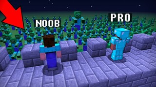 NOOB VS PRO BATTLE ZOMBIE APOCALYPSE IN MINECRAFT