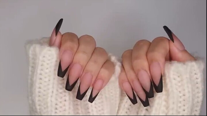 Chic French V-tip Nail Tutorial
