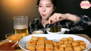Nốc bia lạnh cùng tôm chiên 2 loại bột và dừa 3 #amthuc