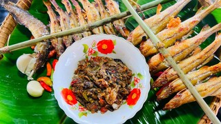 ปิ้งปลาหอมๆ พร้อมสูตรตำแจ่วแมงดาพริกดิบ แซ่บๆ
