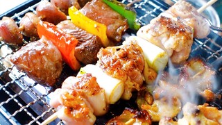 Homemade [Japanese Roasting Meat] in the Balcony, Roast while Eating ~