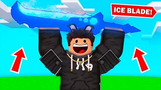 ICE BLADE FOUND! in Roblox Bedwars...