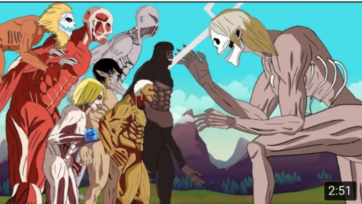 【Attack on Titan 2D Animation】Ymir VS 7 Titans