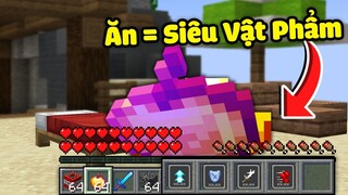 Minecraft Bedwars, Nhưng Ăn Sẽ Được Những Vật Phẩm PVP Ngẫu Nhiên Siêu Vip Troll Noob Team