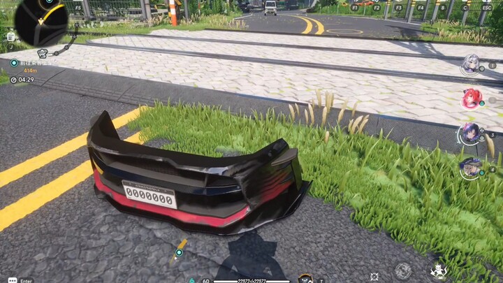 Oh no, why is this train so mean? It even wrecked my boss’s themed car halfway… Q_Q