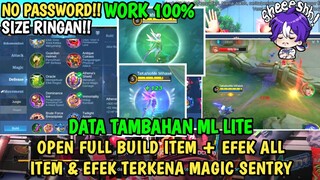 Data Open Full Build Item + Efek All Item & Efek Terkena Magic Sentry Terbaru | Data Tambahan ml