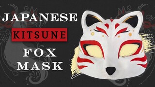 Making a Japanese Kitsune Fox Mask! (half-mask)