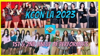 KCON LA 2023 1st and 2nd Lineup of Performers