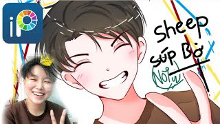 [Ibispaint X] vẽ Sheep Súp Bờ phiên bản anime cute phô mai que..😋