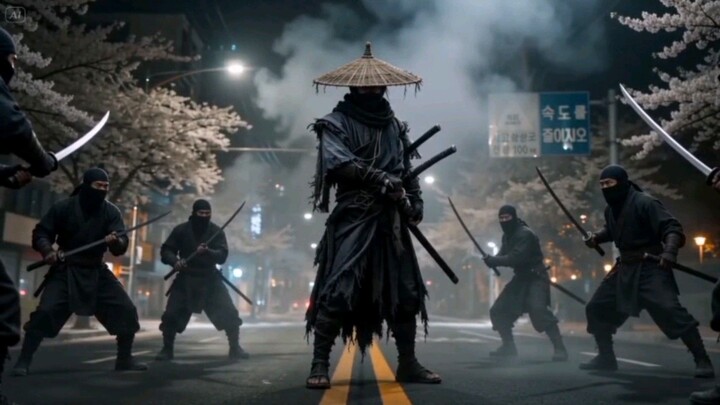 samurai vs ninja fight
