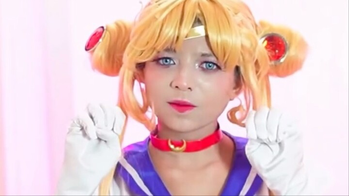 Sailor moon cosplay cute Indian girl