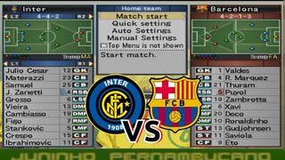 Winning Eleven 10 PS2 Konami Cup - Inter Milan vs Barcelona || PES 6 Gameplay - Nostalgia PS2