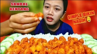 MUKBANG SAMBAL GORENG KENTANG, TEMPE DAN LALAPAN | MUKBANG INDONESIA |