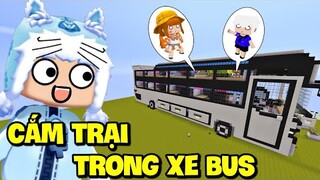 MEOWPEO CẮM TRẠI TRONG XE BUS 2 TẦNG KHỔNG LỒ CÙNG BEE TEAM TRONG MINI WORLD