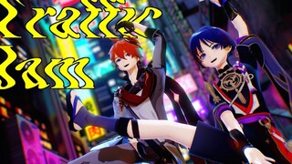 【MMD Genshin Impact】 รถติด 【Childe and Scaramouche】