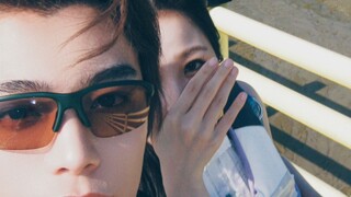 Ding Yuxi and Yu Shuxin danced forhastik, squatting and holding a vertical shot
