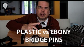 Plastic vs Ebony Bridge Pins on Taylor A12 Acoustic Guitar | Edwin-E
