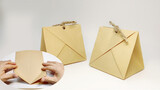 [Tutorial origami] Melipat tas suvenir dengan kertas karton