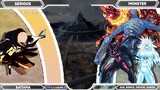 Saitama vs Dragon + God Level Threat Monsters Power Levels (One Punch Man)
